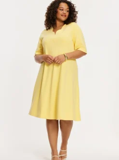 YOEK Damen Kleid in gelb