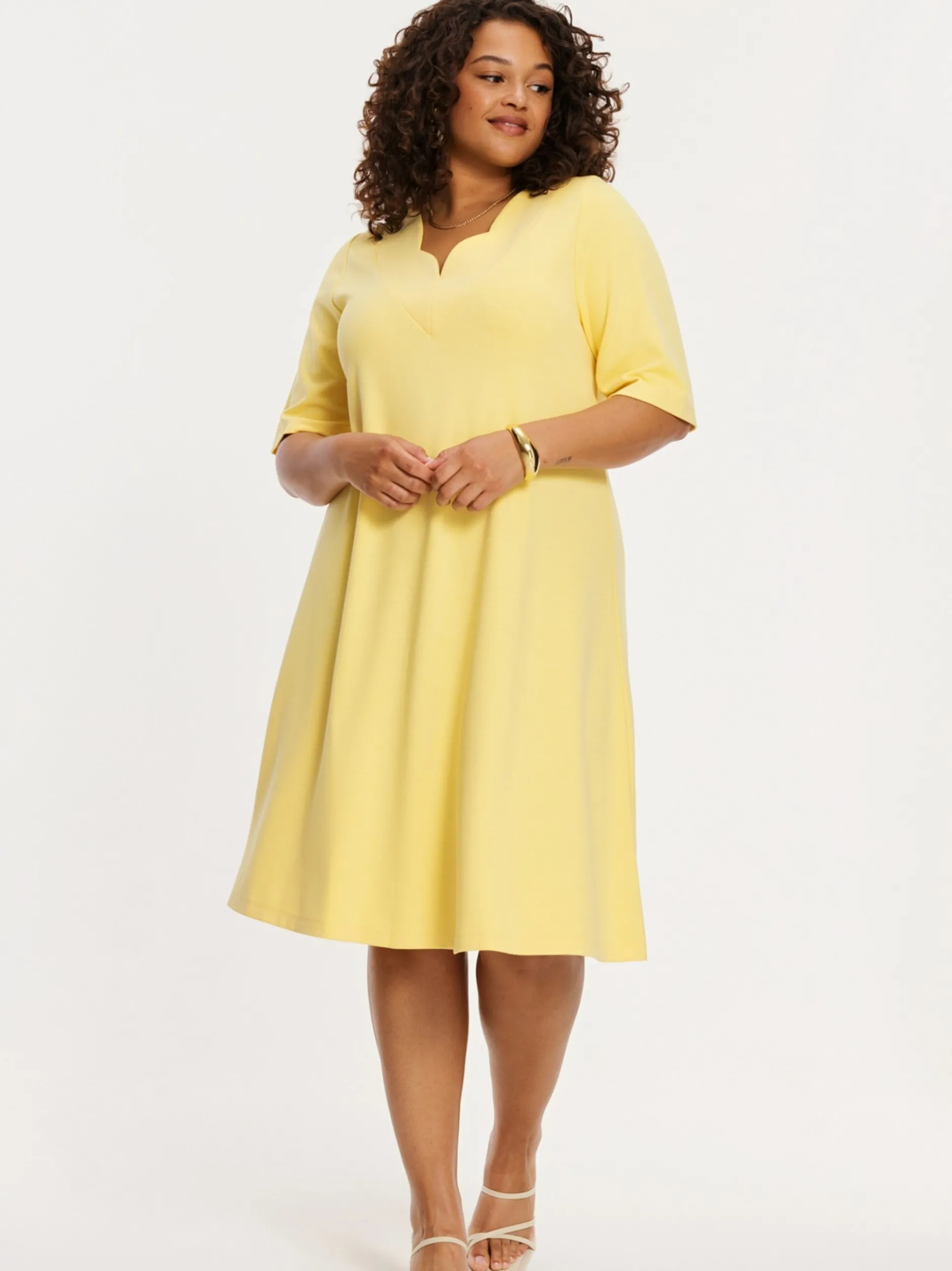 YOEK Damen Kleid in gelb