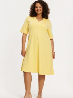 YOEK Damen Kleid in gelb