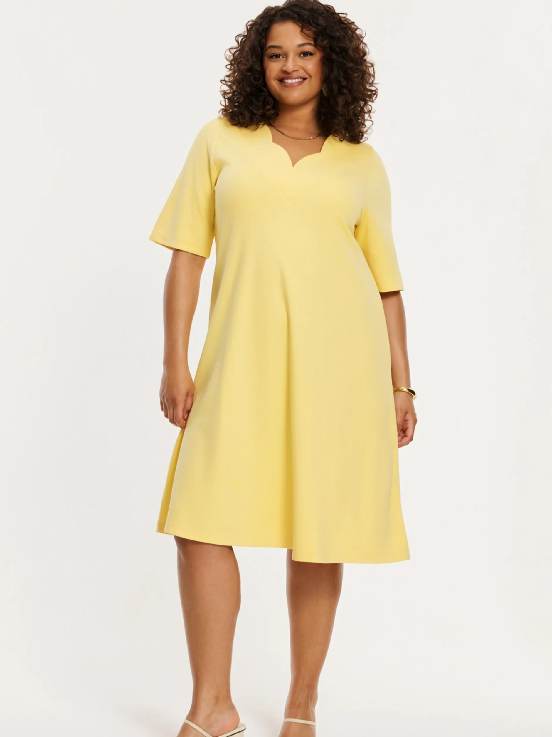 YOEK Damen Kleid in gelb