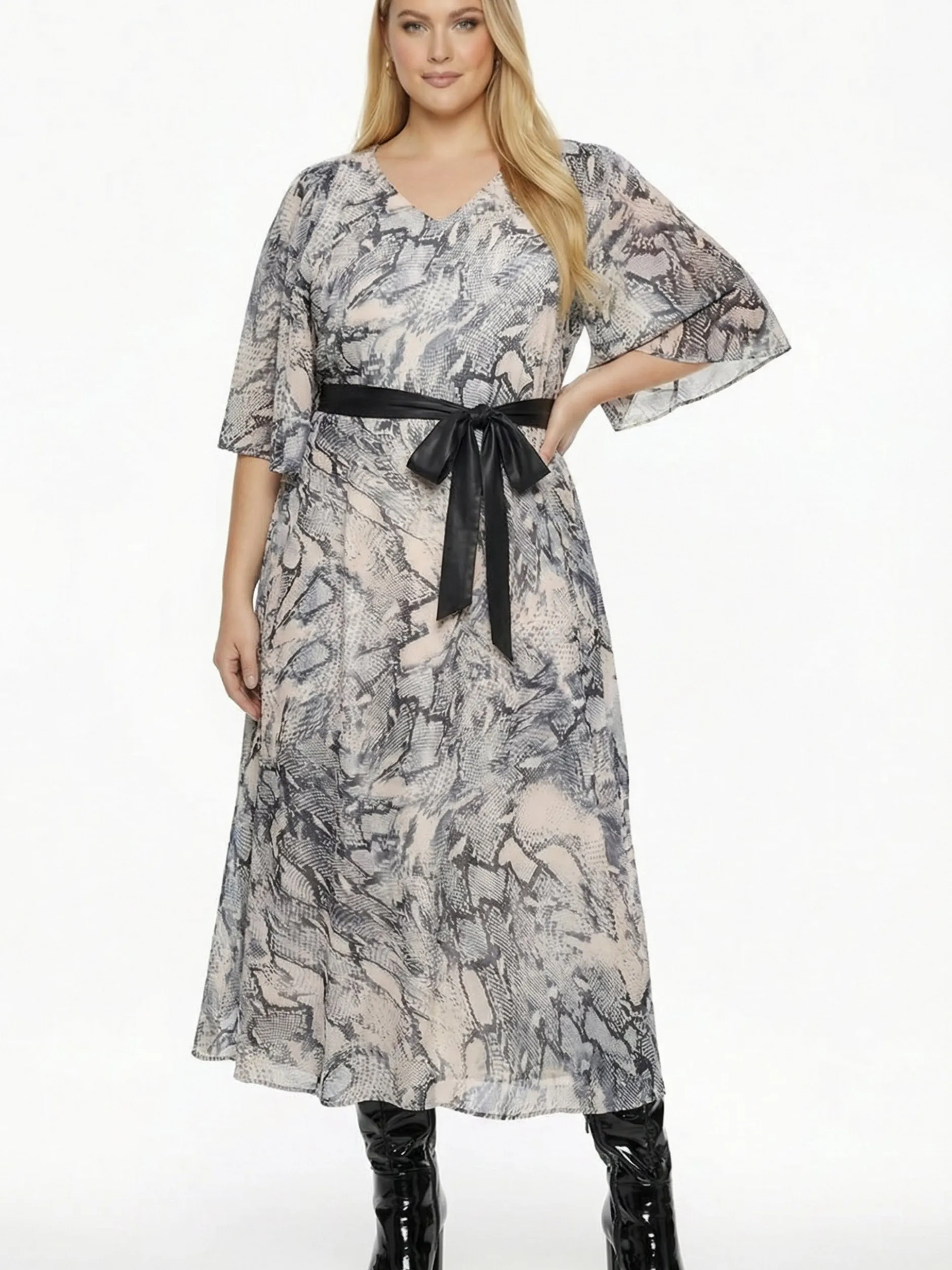 YOEK Damen Kleid in grau