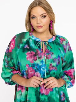 YOEK Damen Kleid in grün