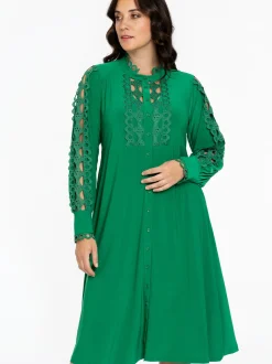 YOEK Damen Kleid in grün