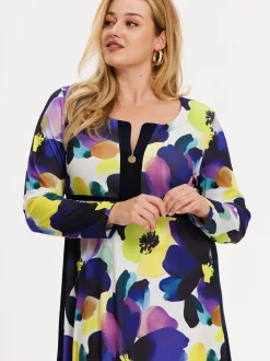 YOEK Damen Kleid in mehrfarbig