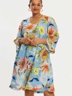 YOEK Damen Kleid in mehrfarbig