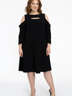 YOEK Damen Kleid in schwarz