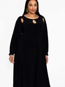 YOEK Damen Kleid in schwarz