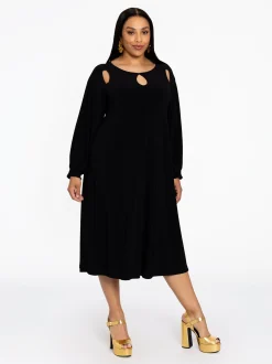 YOEK Damen Kleid in schwarz