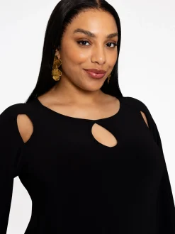 YOEK Damen Kleid in schwarz