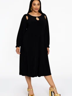 YOEK Damen Kleid in schwarz