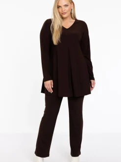 YOEK Damen Leggings in braun