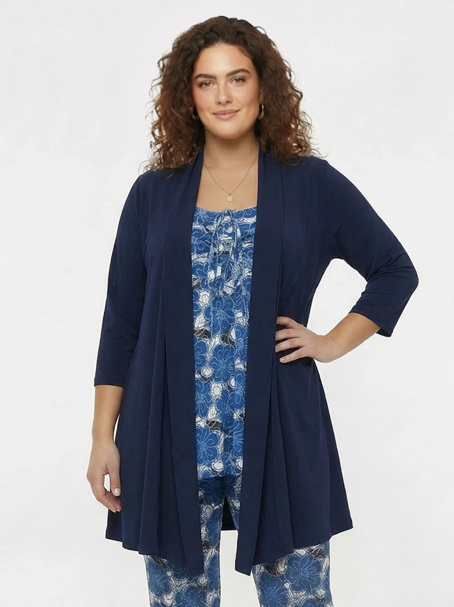 YOEK Damen Strickjacke in blau