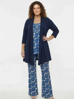 YOEK Damen Strickjacke in blau