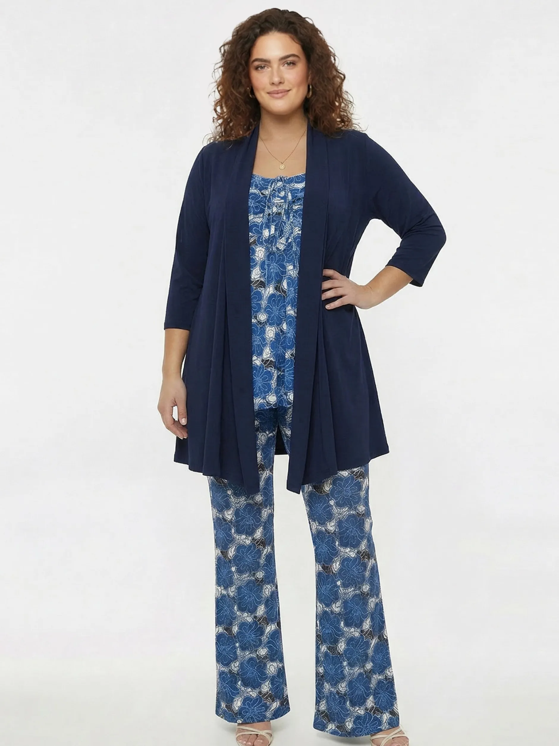 YOEK Damen Strickjacke in blau