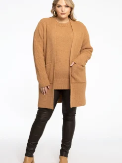 YOEK Damen Strickjacke in braun