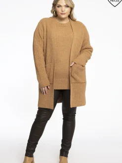 YOEK Damen Strickjacke in braun
