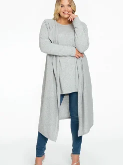 YOEK Damen Strickjacke in grau