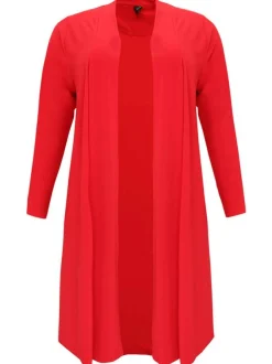 YOEK Damen Strickjacke in rot