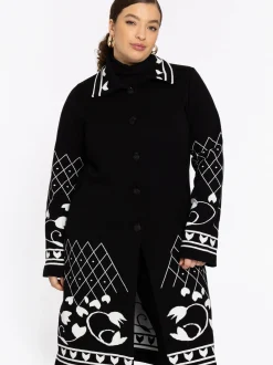 YOEK Damen Strickjacke in schwarz