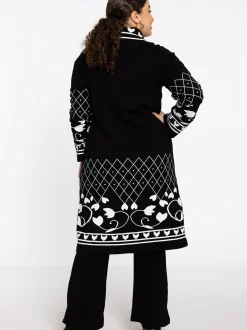 YOEK Damen Strickjacke in schwarz