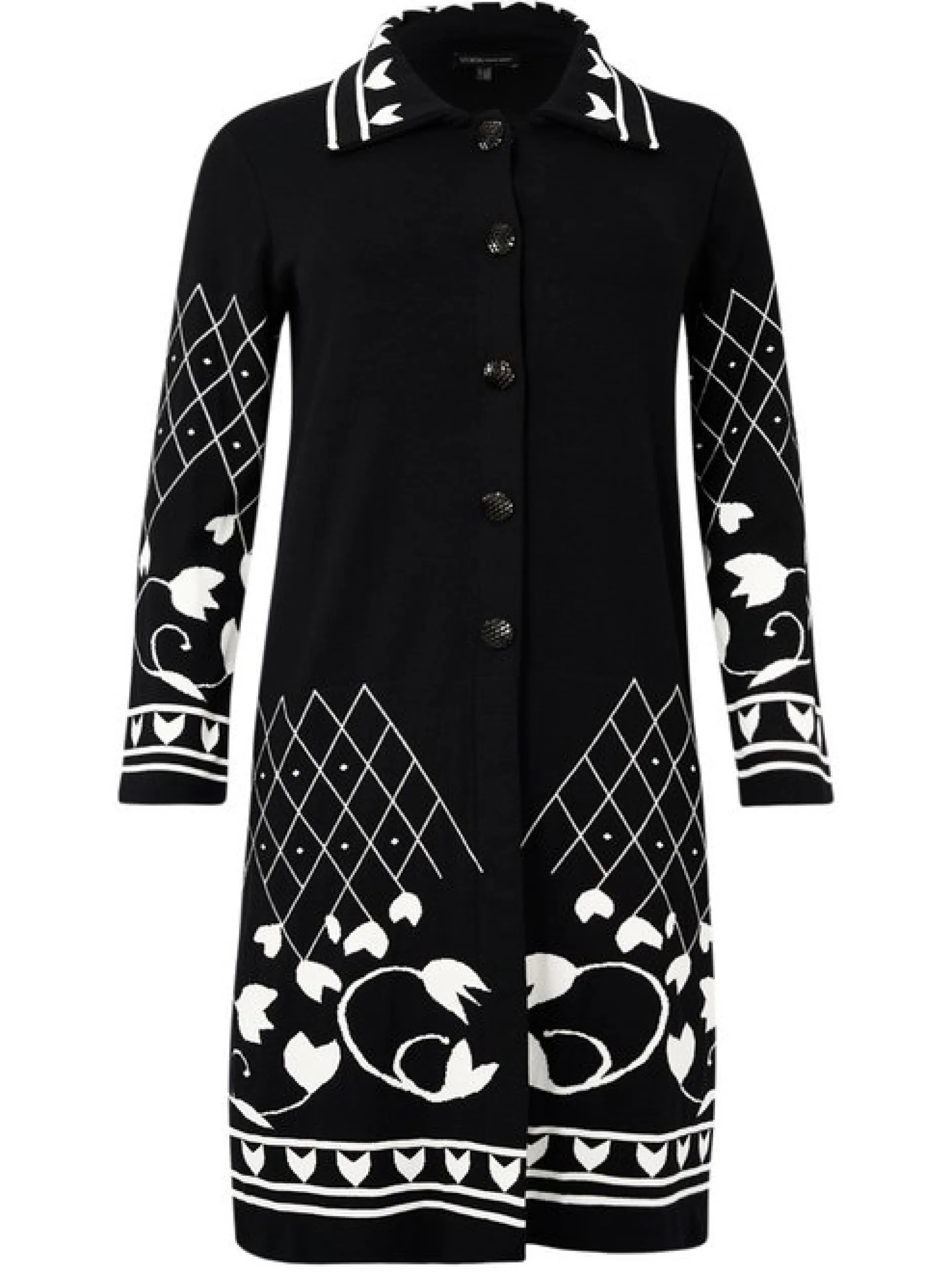 YOEK Damen Strickjacke in schwarz
