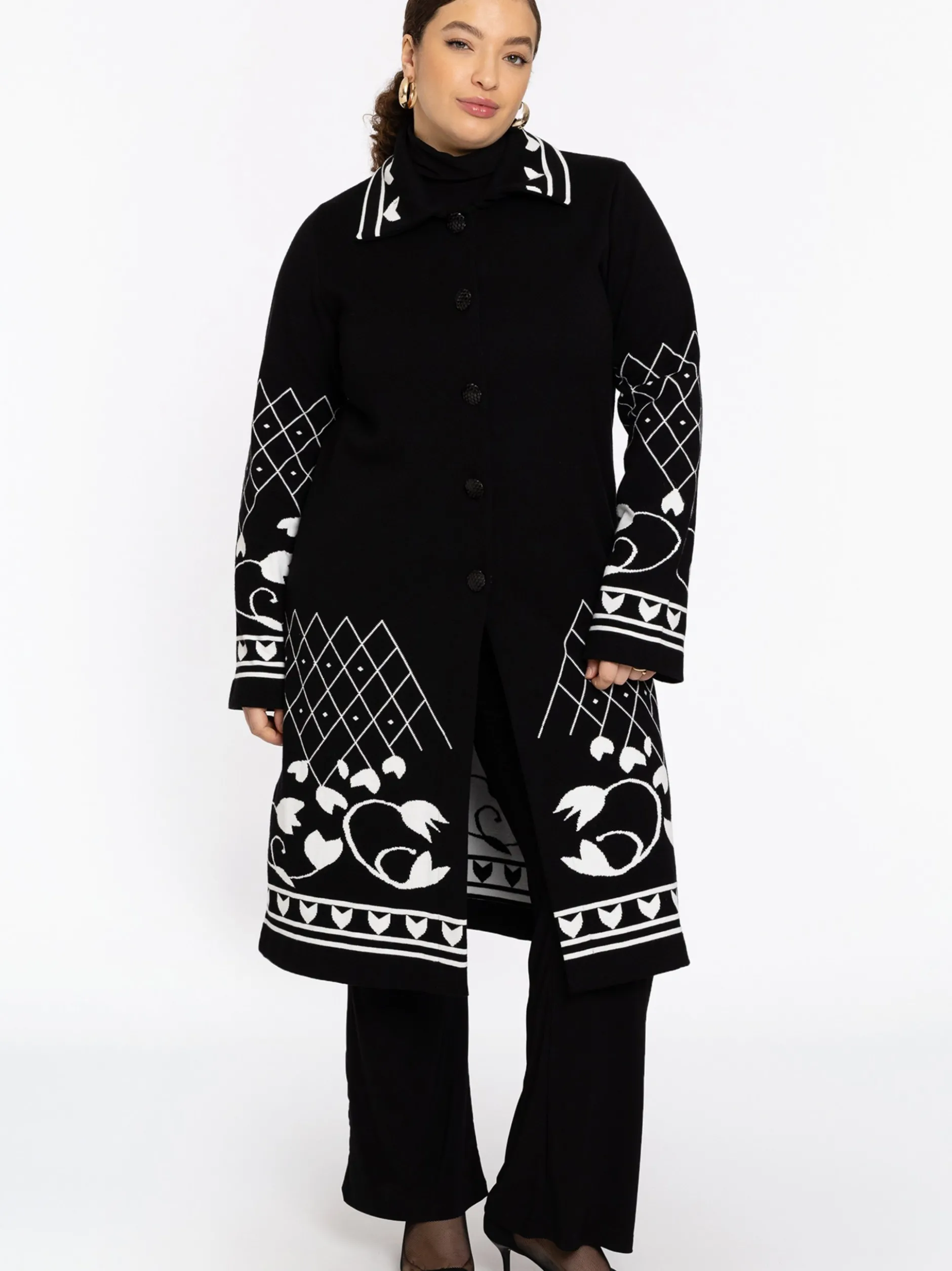 YOEK Damen Strickjacke in schwarz