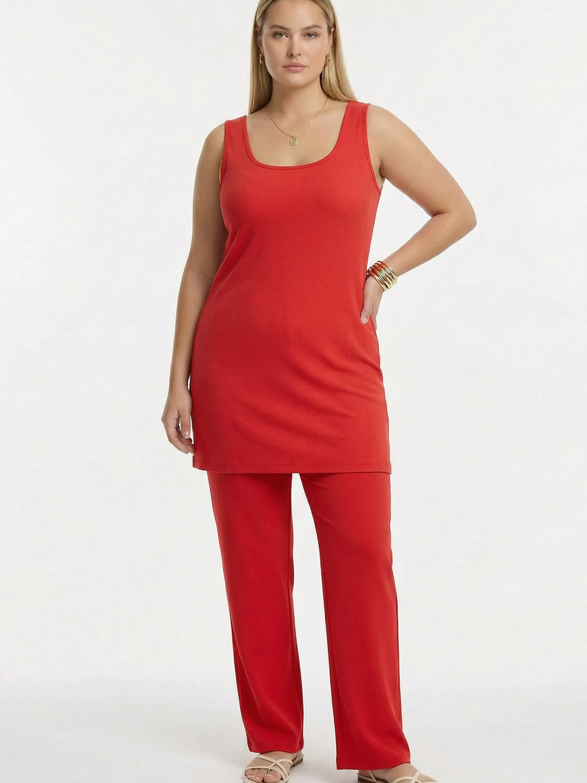 YOEK Damen Top in rot