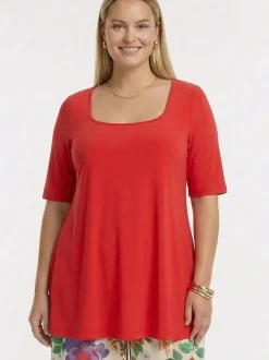 YOEK Damen Top in rot