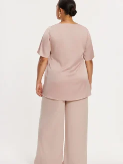 YOEK Damen T-shirt in altrosa
