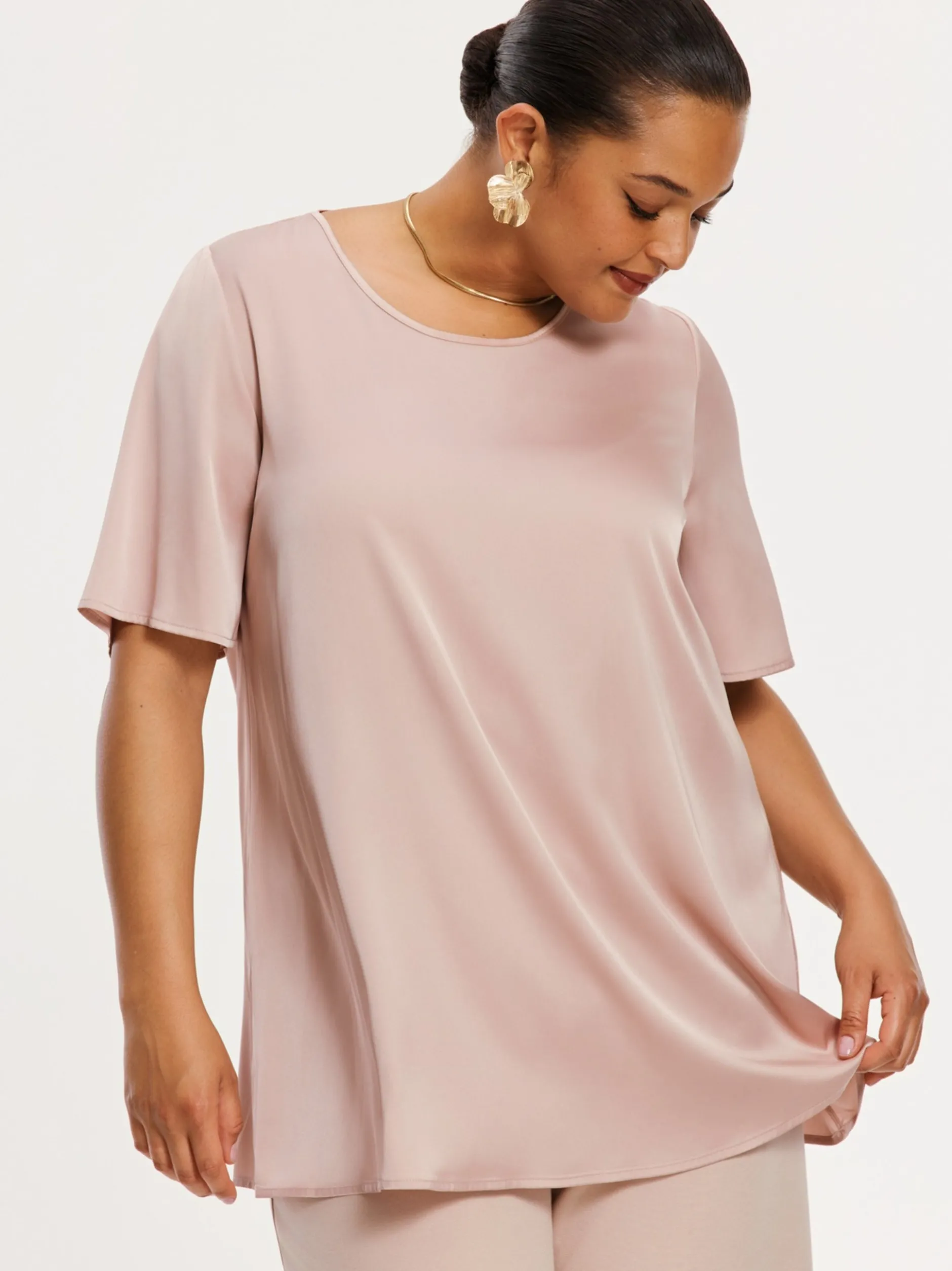 YOEK Damen T-shirt in altrosa