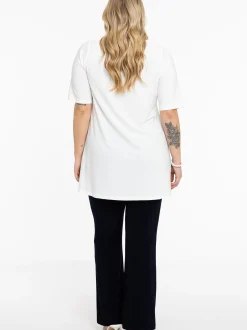 YOEK Damen T-Shirt in ecru