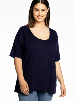 YOEK Damen T-Shirt in marine