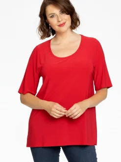 YOEK Damen T-Shirt in rot