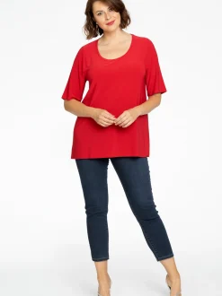 YOEK Damen T-Shirt in rot