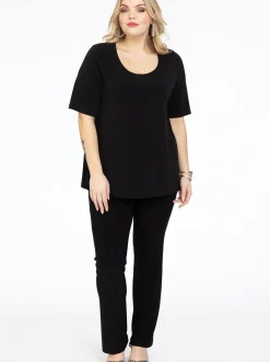 YOEK Damen T-Shirt in schwarz