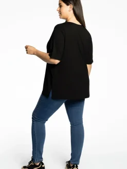 YOEK Damen T-Shirt in schwarz