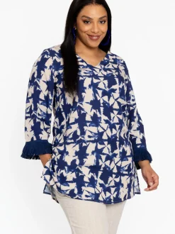 YOEK Damen Tunika in blau