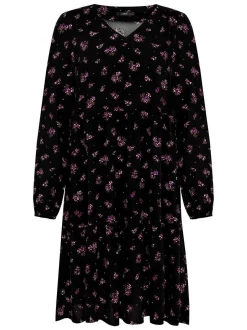 zero Damen Blusenkleid in schwarz