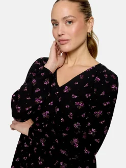 zero Damen Blusenkleid in schwarz