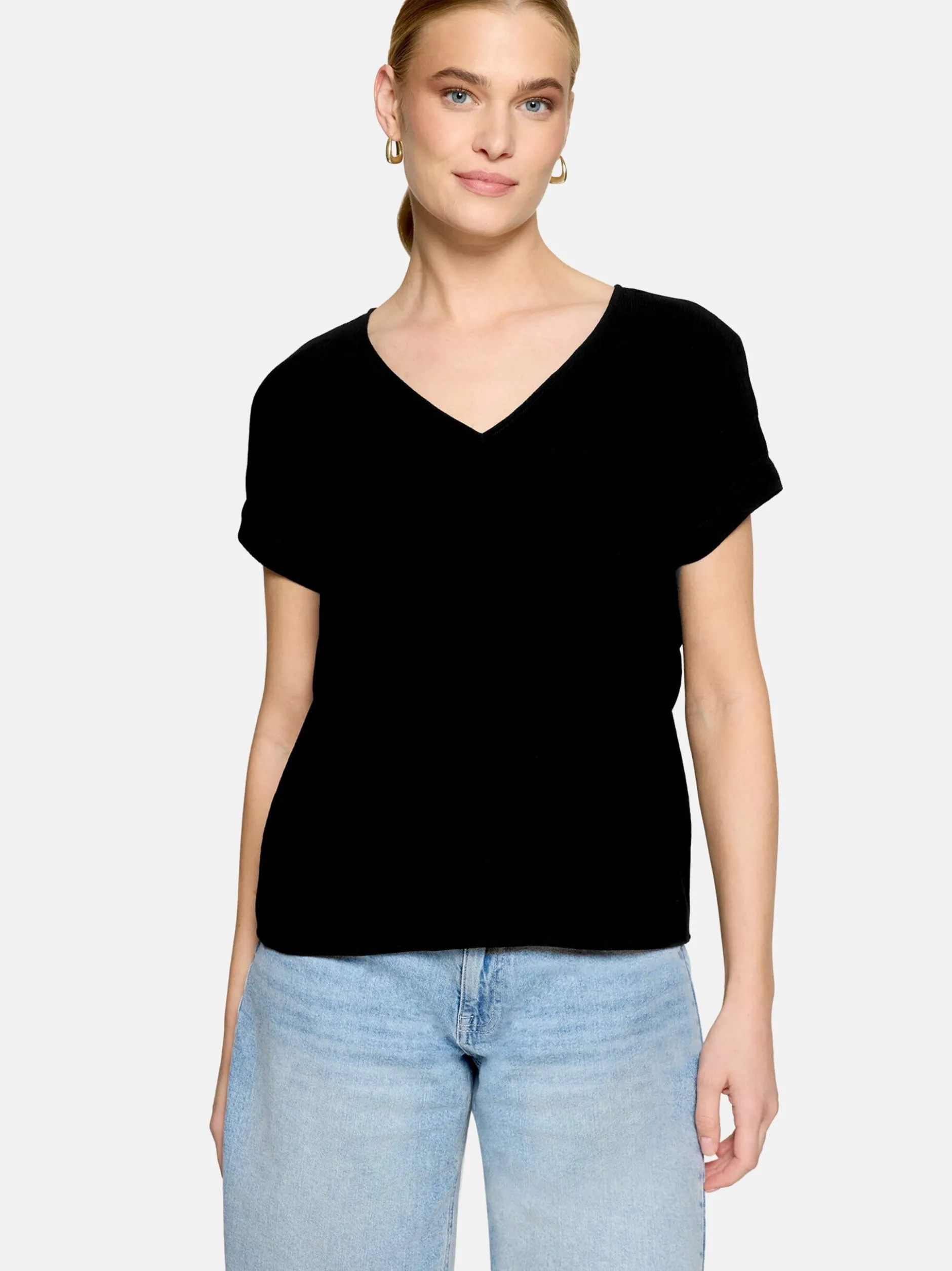 zero Damen Blusenshirt in schwarz