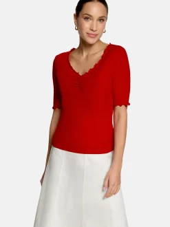zero Damen Halbarm-Shirt in rot