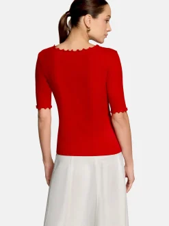 zero Damen Halbarm-Shirt in rot