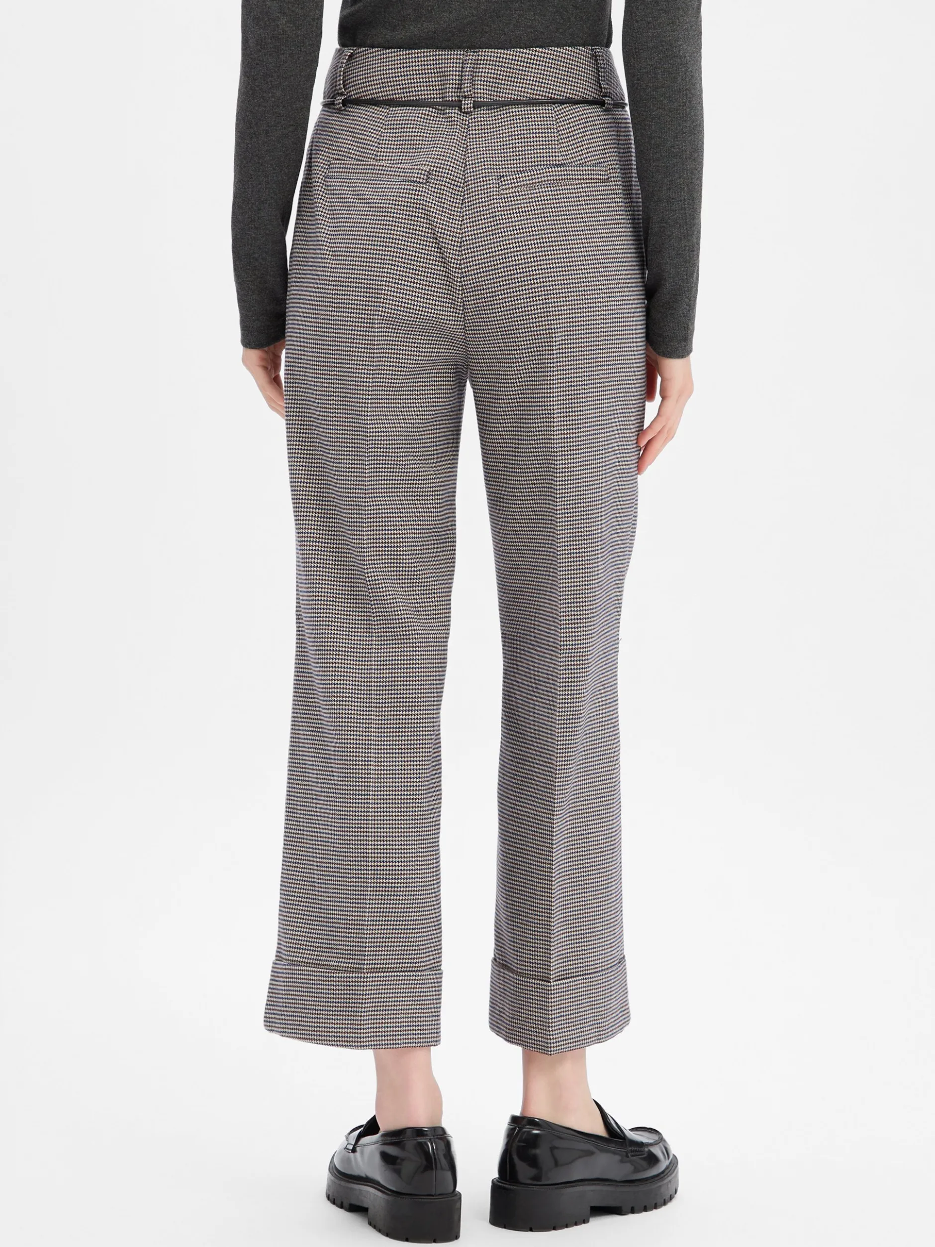 zero Damen Hose in schoko beige - Länge: verkürzt