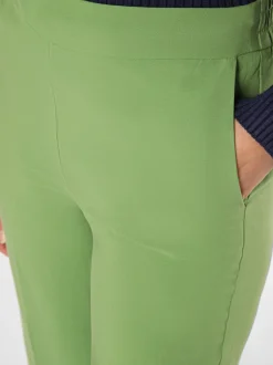 zero Damen Hose mit Leinen-Anteil in erbse