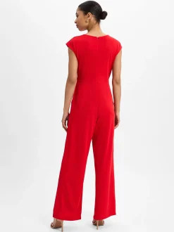 zero Damen Jumpsuit in rot - Ausschnitt: Rundhals