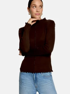zero Damen Langarmshirt in braun