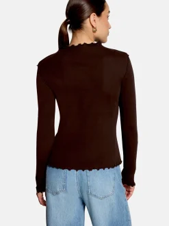 zero Damen Langarmshirt in braun