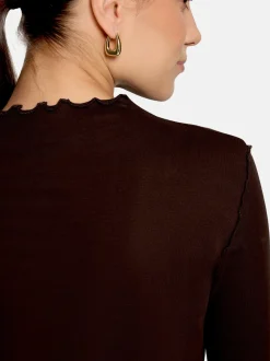 zero Damen Langarmshirt in braun