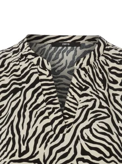 zero Damen Schlupfbluse in beige schwarz
