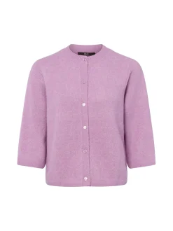 zero Damen Strickjacke in flieder - Ausschnitt: Rundhals